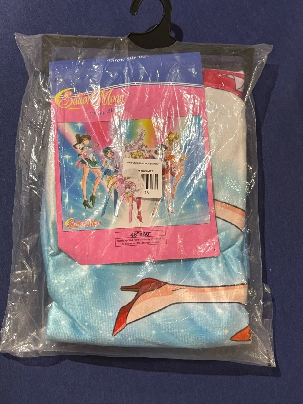 Sailor Moon Rainbow Girls Plush Throw Blanket - Multicolor